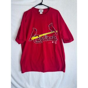 Vintage 1998 Mark McGwire St Louis Cardinals Lee Sport Nutmeg T-Shirt XL Red MLB